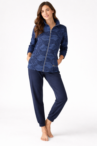 TUTA DONNA CAMPAGNOLO ZIP TASCHE SPACCHETTI FANTASIA ELASTICO COMODA PRATICA ART.8E76578