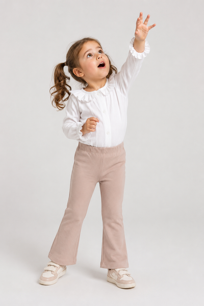 PANTALONE BIMBA ZIPPY FELPATO ZAMPA ELASTICO COTONE ART. ZBGAP0401-26031