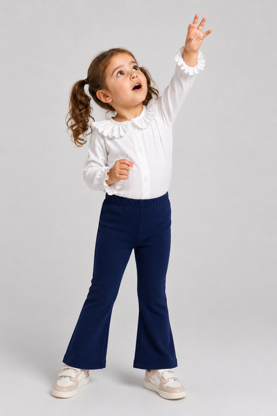 PANTALONE BIMBA ZIPPY FELPATO ZAMPA ELASTICO COTONE ART. ZBGAP0401-26031