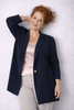 GIACCA SPOLVERINO DONNA GIGLIOROSSO CONFORMATA ELEGANTE BOTTONE COLLO SFODERATA ART.26088