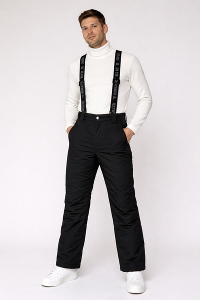 PANTALONE SCI UOMO ZIP AUTOMATICI BRETELLE IDROREPELLENTE IMPERMEABILE ANTIVENTO MARCA BRUGI ART.AG4KT48A4F