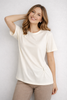 T-SHIRT DONNA LAURA BIAGIOTTI GIROCOLLO STRASS COTONE ART. 26P1417