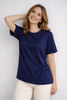 T-SHIRT DONNA LAURA BIAGIOTTI GIROCOLLO STRASS COTONE ART. 26P1417