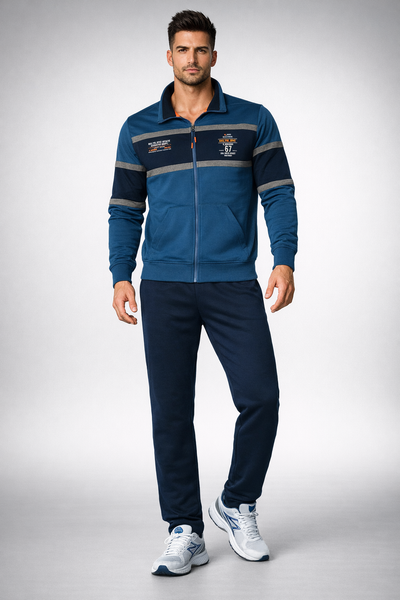 TUTA UOMO CAMPAGNOLO GARZATA ZIP POLSINI FASCIA ELASTICO COULISSE POLSINI COMODA PRATICA ART.8E77583