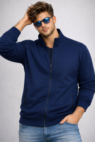 FELPA UOMO COVERI OVER GARZATA ZIP TASCHE POLSINI FASCIA SCRITTA COMODA PRATICA ART.OFE5052