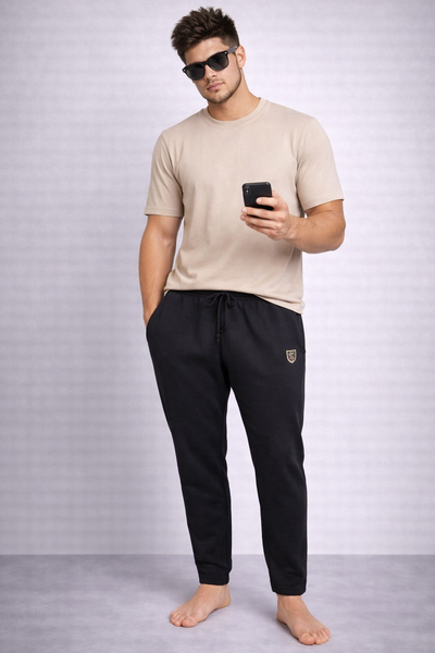 PANTALONE UOMO HENRY BARROWS COTONE GARZATO ELASTICO COULISSE TASCHE COMODO PRATICO ART.FP0033