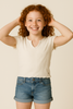 T-SHIRT RAGAZZA COTONE SCOLLO MEZZA MANICA BORDINO MARCA LOSAN ART. 31G-1008AL