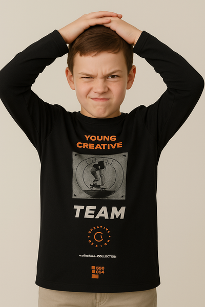 T-SHIRT BAMBINO RAGAZZO MANICA LUNGA STAMPA MARCA LOSAN ART. LJBAP0103 24053
