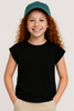 T-SHIRT RAGAZZINA  IN COTONE CON APPLICAZIONI MARCA LOSAN ART.21G-1031AL