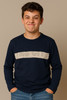 MAGLIA MANICA LUNGA BAMBINO RAGAZZO PURO COTONE GIROCOLLO STAMPA MARCA YOURS ART.AY3297