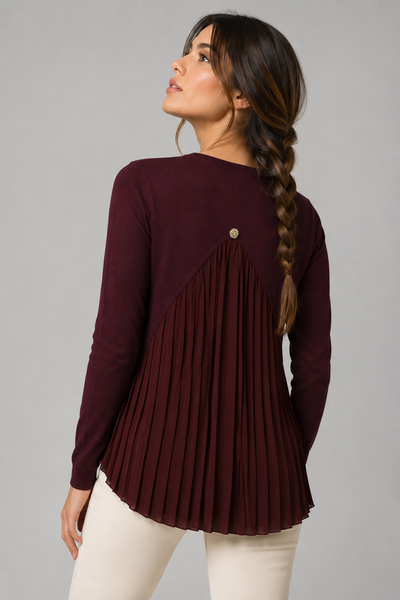 MAGLIONE DONNA GRIFFAI GIROCOLLO CON GEORGET E BOTTONE GIOIELLO ART. DGF7012