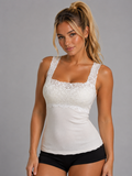 MAGLIA INTIMA DONNA RAGAZZA COTONE FILO DI SCOZIA PIZZO TRE VI ART.