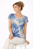 T-SHIRT DONNA GAIA GIROCOLLO MEZZA MANICA LAME FANTASIA COMODA PRATICA ART.123