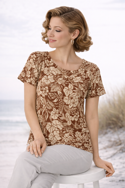 T-SHIRT DONNA GAIA GORICOLLO MEZZA MANICA APPLICAZIONE FANTASIA SPACCHETTI  COMODA PRATICA ART.172