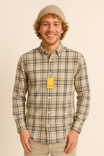 CAMICIA UOMO LOSAN FLANELLA A QUADRI BUTTON DOWN ART. LMNAP0102 25090