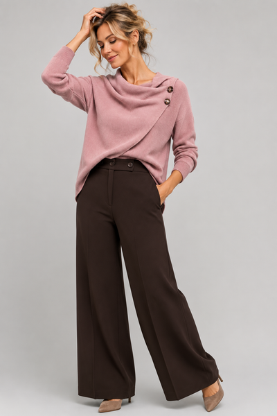 PANTALONE DONNA GRIFFAI PALAZZO SCUBA CREPE ART. DGF7560