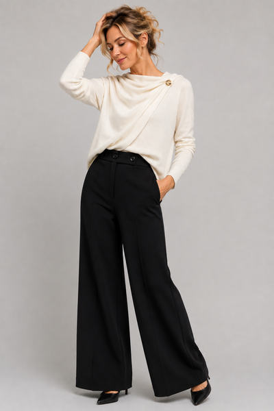 PANTALONE DONNA GRIFFAI PALAZZO SCUBA CREPE ART. DGF7560