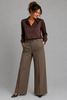 PANTALONE DONNA GRIFFAI  PALAZZO MICRO PIED DE POUL ZIP BOTTONE ART. DGF7477