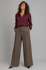PANTALONE DONNA GRIFFAI  PALAZZO MICRO PIED DE POUL ZIP BOTTONE ART. DGF7477