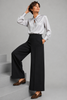 PANTALONE DONNA GRIFFAI PALAZZO ELASTICO ZIP BOTTONE TASCHE ART. DGF7575