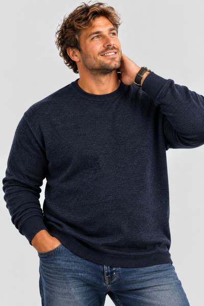 MAGLIONE UOMO MAXFORT TAGLIE OVER GIROCOLLO BASICO LANA ART. P2708