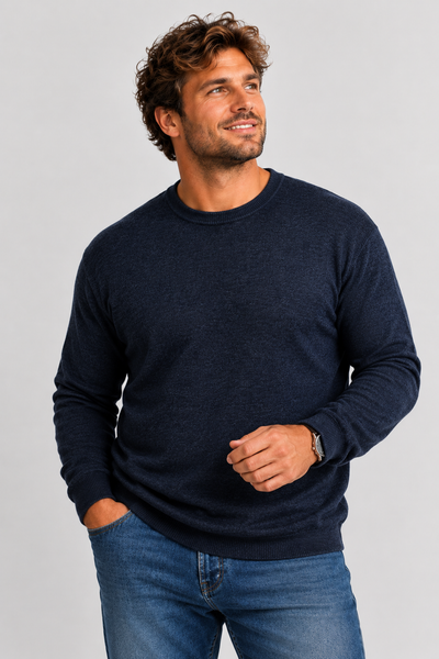 MAGLIONE UOMO MAXFORT TAGLIE OVER GIROCOLLO BASICO LANA ART. P2708