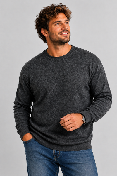 MAGLIONE UOMO MAXFORT TAGLIE OVER GIROCOLLO BASICO LANA ART. P2708
