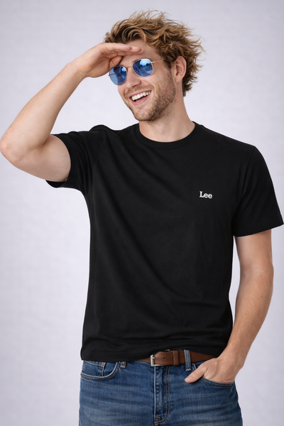 T-SHIRT UOMO RAGAZZO LEE COTONE GIROCOLLO MEZZA MANICA LOGO ART.112376604