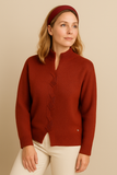 MAGLIONE DONNA MAGLIFICIO DI NIBIONNO PURA LANA TRECCE PERLINE LUPETTO ART. B315663