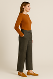 PANTALONI DONNA GRIFFAI PALAZZO GESSATO TASCHE BOTTONE CERNIERA PASSANTI ELASTICIZZATO ART. 5950