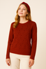 MAGLIONE DONNA MAGLIFICIO DI NIBIONNO GIROCOLLO LAVORATO PURA LANA ART. B315650