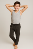 PANTALONE TUTA FELPATA BAMBINO RAGAZZO POLSINI TASCHE MARCA LOSAN ART. LJBAP0601 24021