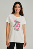 T-SHIRT DONNA CUORE A CUORE STAMPA MANICA CORTA PARICOLLO AMPIA COTONE ART. WJ0568