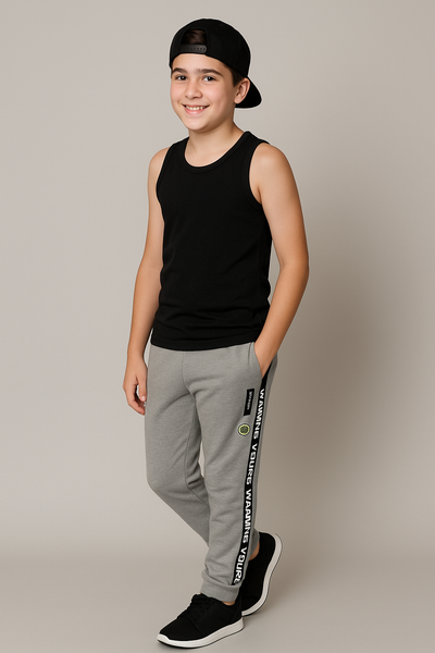 PANTALONE RAGAZZO COULISSE TASCHE POLSINI STAMPE MARCA BM ART.AY7088