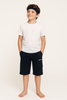 BERMUDA RAGAZZO COTONE COULISSE TASCHE SCRITTA MARCA BM ART.Y3406