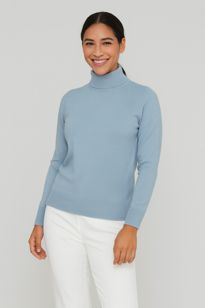 MAGLIONE DONNA RAGAZZA BASICO LUPETTO MARCA GAIA B ART. 300L