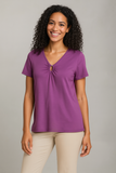 T-SHIRT DONNA MEZZA MANICA SCOLLO STONDATA LEGGERA MORBIDA MARCA ISTINTI ART. 31852
