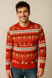 MAGLIONE UOMO RAGAZZO NATALIZIO GIROCOLLO FANTASIA MARCA CHRISTMAS SWEATS ART. 23ORGA7