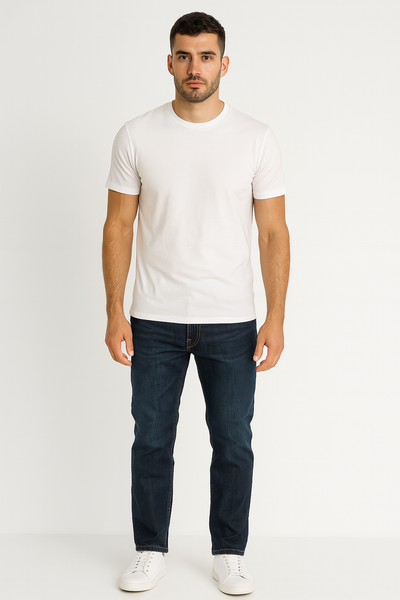 JEANS UOMO ZIP BOTTONE CINQUE TASCHE SCURO SLIM MARCA GAS ART.ALBERT
