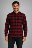CAMICIA UOMO SCOZZESE QUADRI BOTTONI MARCA GAS ART. REY