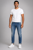 JEANS UOMO 5 TASCHE REGULAR FIT ZIP BOTTONE MARCA X-CAPE ART. ETHAN