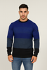 MAGLIONE UOMO RAGAZZO GIROCOLLO MISTO LANA POLSINI MARCA NAVIGARE ART.220335