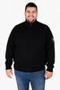 MAGLIONE CALIBRATO OVER UOMO MEZZA ZIP POLSINI BANDIERA MARCA MXFORT ART.E1956