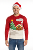 MAGLIONE UOMO GIROCOLLO POLSINI FASCIA NATALIZIO LUCI MARCA JULE ART.LED4