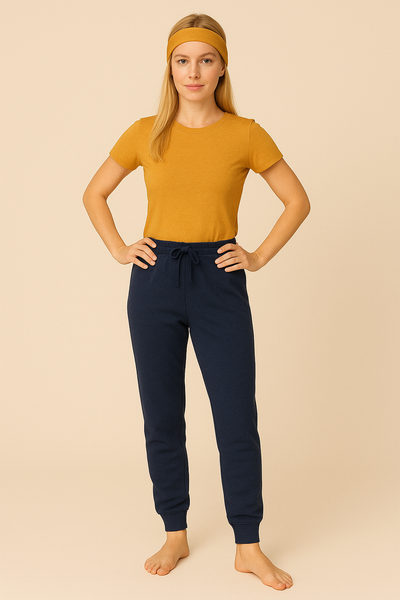 PANTALONI TUTA DONNA CUORE A CUORE TAGLIE COMODE FELPATO ELASTICO POLSINI ART. FD017