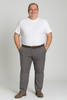 PANTALONI UOMO DROP4 ZIP BOTTONE GANCIO TASCHE TASCHININO LEGGERO MARCA BUGATTI ART.1423 36301 DR4