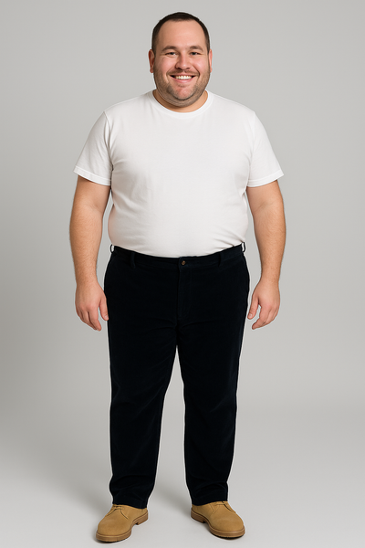 PANTALONI UOMO RAGAZZO VELLUTO TAGLIE OVER MARCA A&P BIANCHI ART 1613