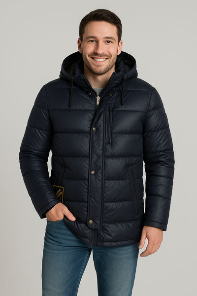 GIACCONE UOMO CAPPUCCIO  TASCABILE ANTIVENTO  BUGATTI ART. 478313