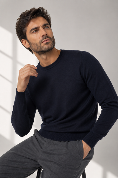 MAGLIONE UOMO ENRICO COVERI GIROCOLLO BASICO MISTO LANA ART. EC100