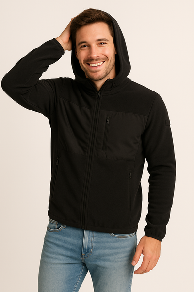 GIUBBETTO UOMO LOSAN CAPPUCCIO ZIP TASCHE TECNICO PILE ART. LMNAP0302 25006